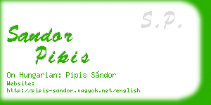 sandor pipis business card