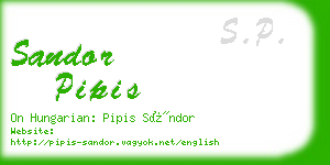 sandor pipis business card